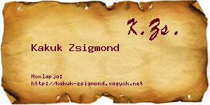 Kakuk Zsigmond névjegykártya